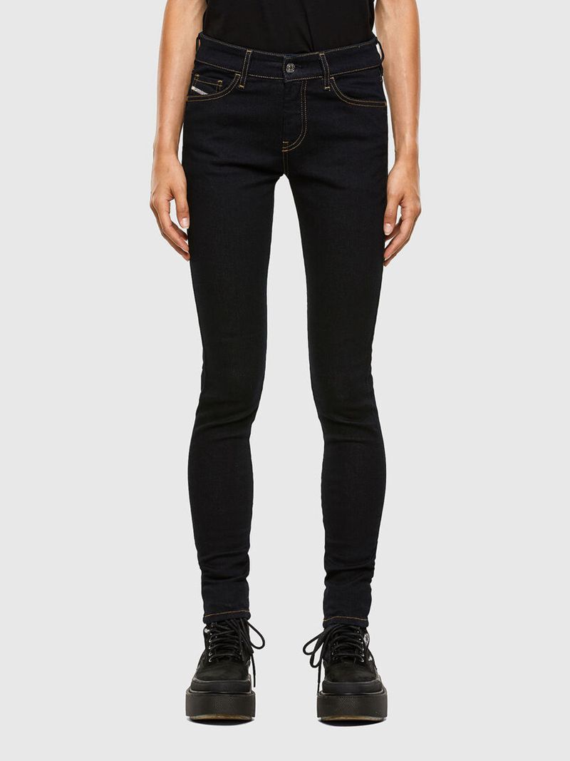 Jeans Skinny Diesel Slandy 009cw Mulher - Azuis Escuro YSQOI-4682